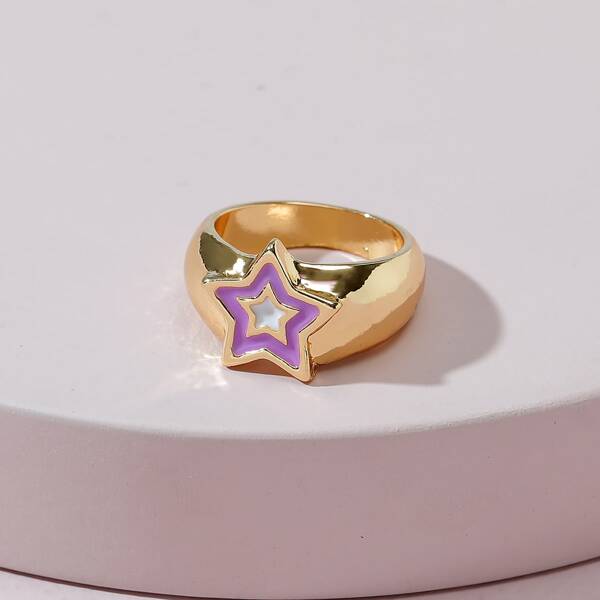 

Star Decor Ring, Multicolor