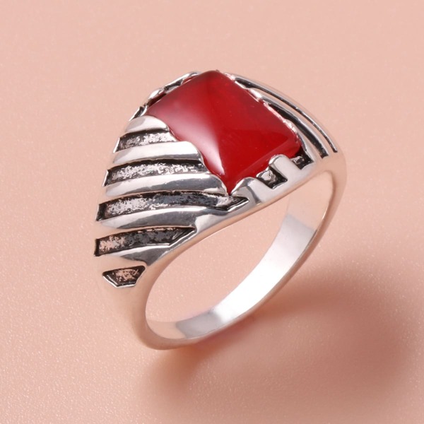 

1pc Minimalist Ring, Red