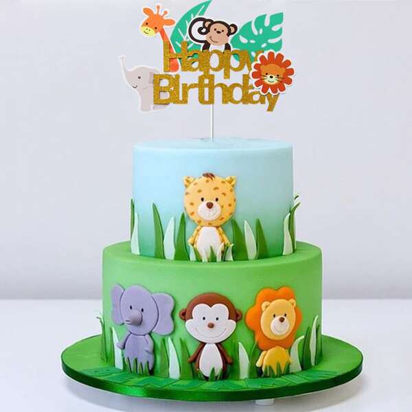 

1pc Cartoon Graphic Cake Topper, Multicolor
