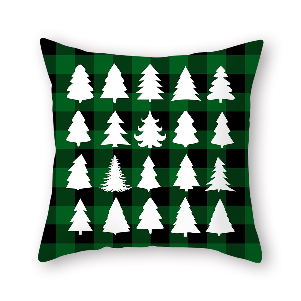

Christmas Tree Print Cushion Cover Without Filler, Multicolor