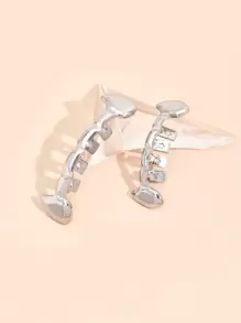 2pcs Minimalist Dental Brace - Silver - View 3