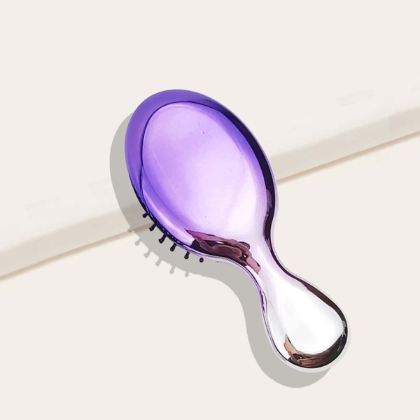 

1pc Ombre Metallic Hair Brush, Mauve purple