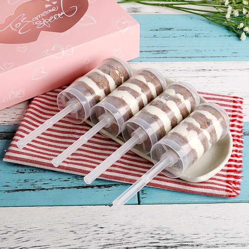 

2pcs Cake Push-Up Pop Container, Clear