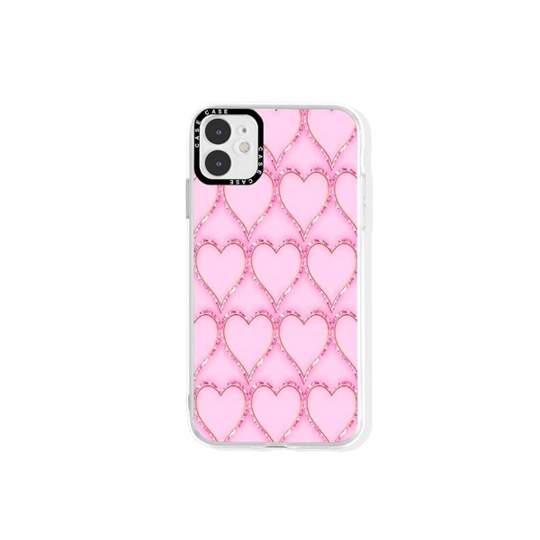 

Heart Pattern Phone Case, Pink
