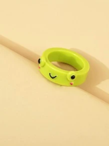 Nhẫn thiết kế hoạt hình chú ếch - màu xanh lá - Xem 1
