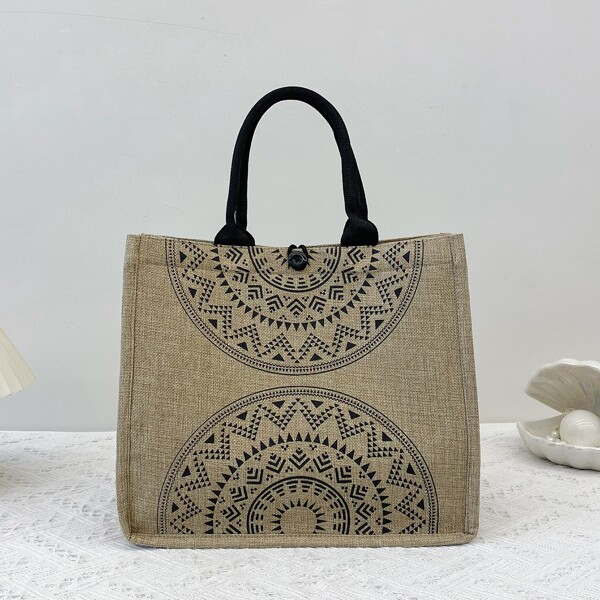 

Сумка с геометрическим узором, Хаки