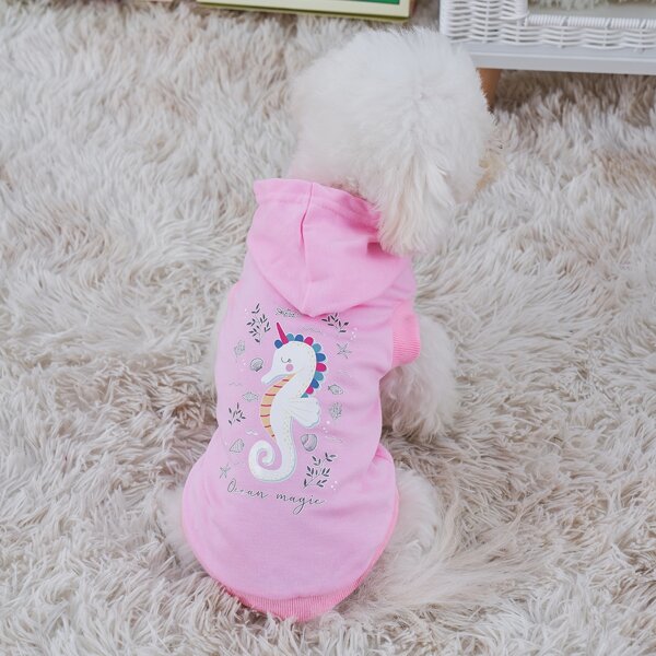 

Cartoon Graphic Pet Hoodie, Multicolor