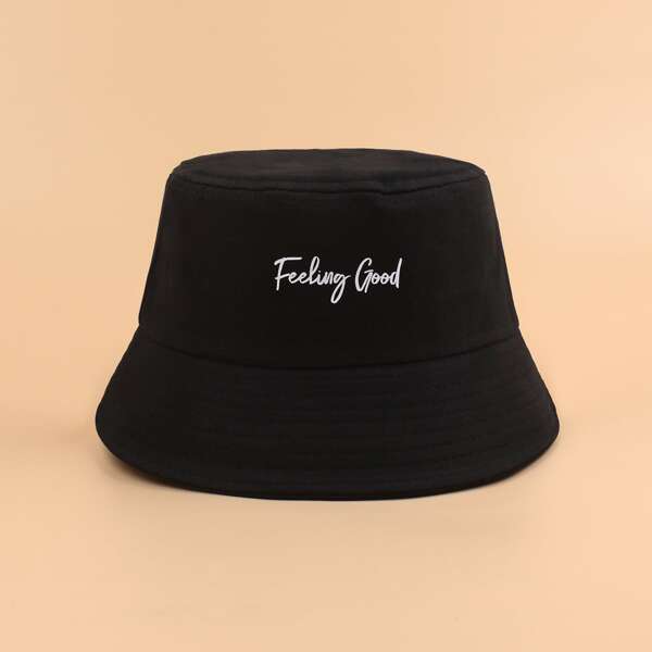 

Letter Graphic Bucket Hat, Black