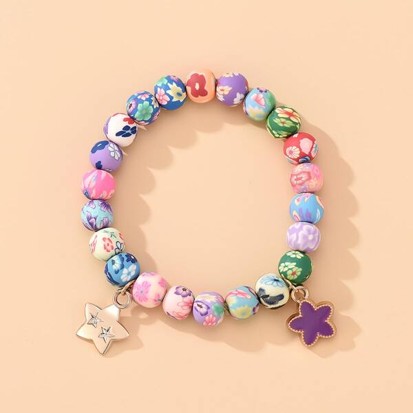 

1pc Beaded Bracelet, Multicolor