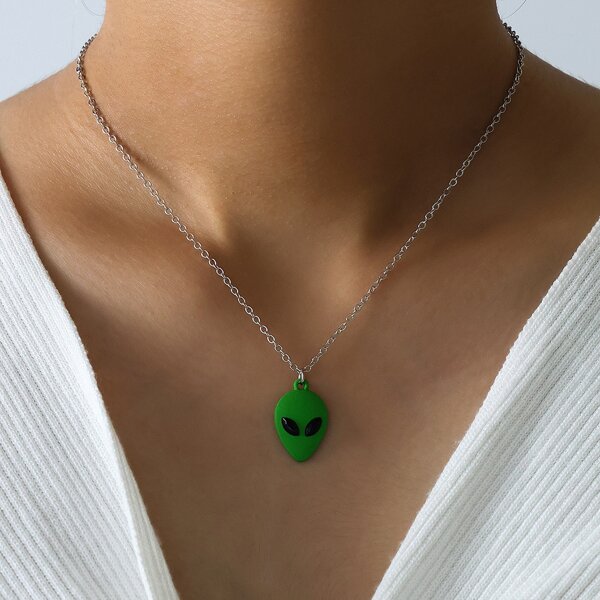 

Alien Pendant Necklace, Multicolor