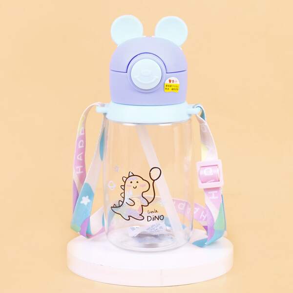 

Cartoon Graphic Straw Bottle, Multicolor