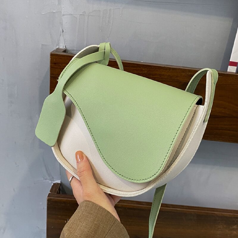 

Colorblock Flap Crossbody Bag, Green