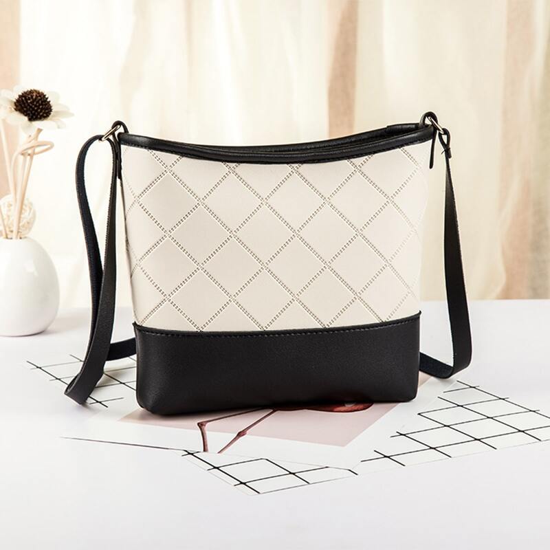 

Two Tone Quilted Crossbody Bag, Beige