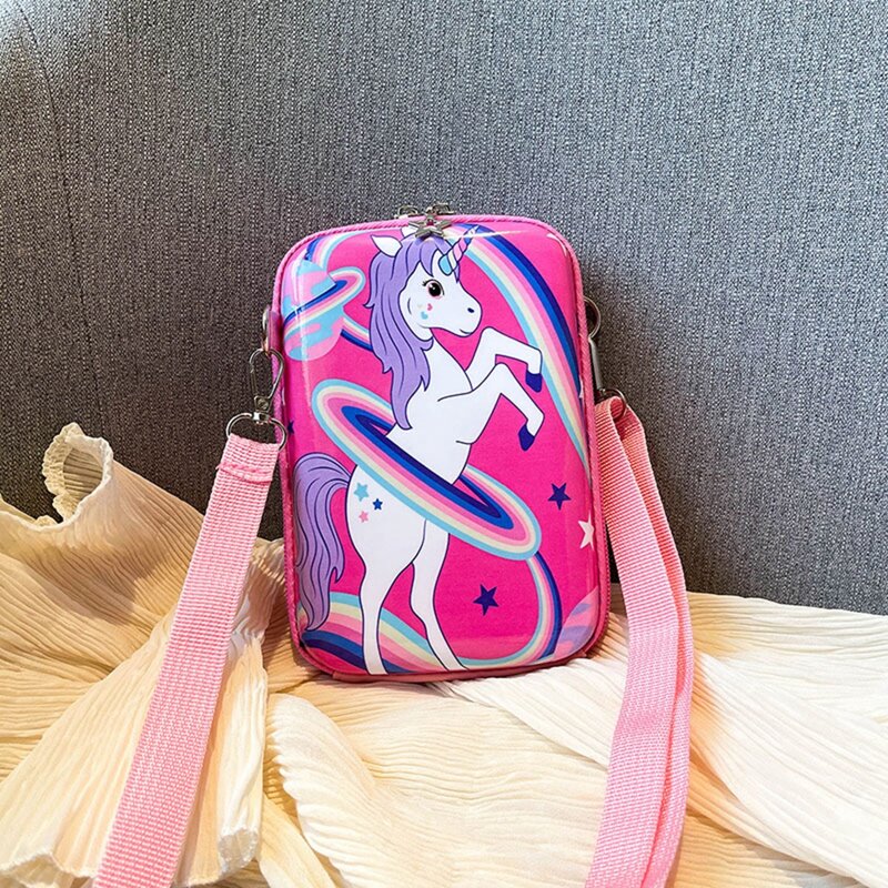

Cartoon Graphic Crossbody Bag, Hot pink