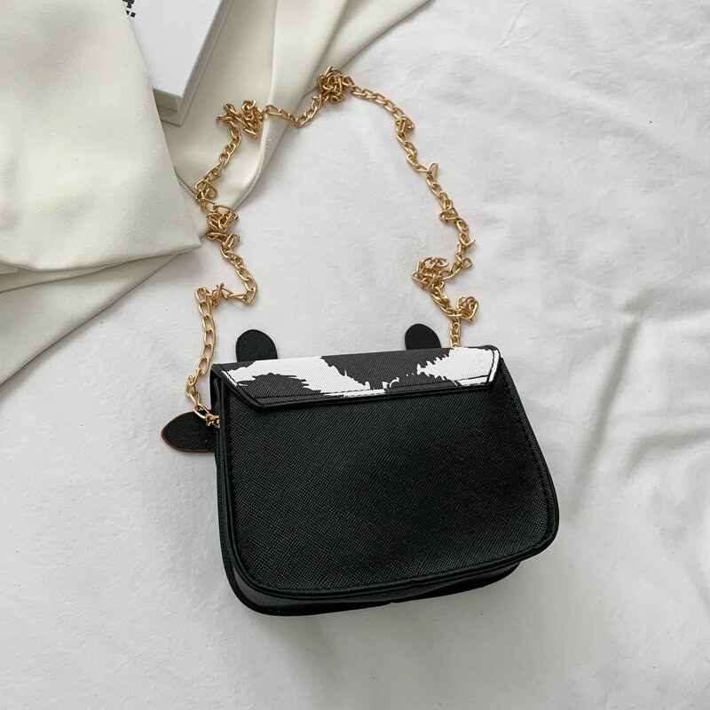

Cow Print Crossbody Bag, Black