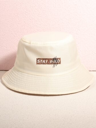 Letter Graphic Bucket Hat