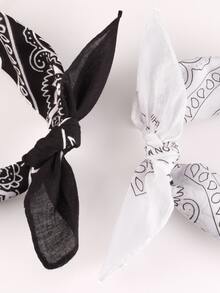 3 piezas Bandas de cabeza con estampado cachemira lindas - Multicolor - Ver 4