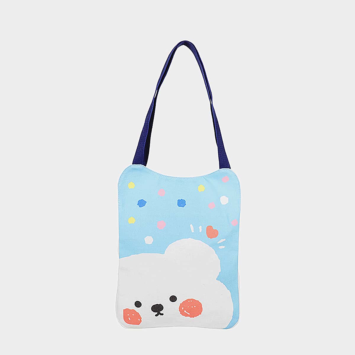 

Cartoon Graphic Shopper Bag, Multicolor