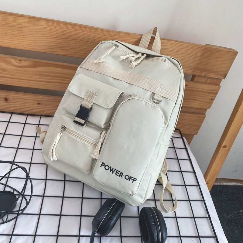 

Pocket Front Backpack, Beige