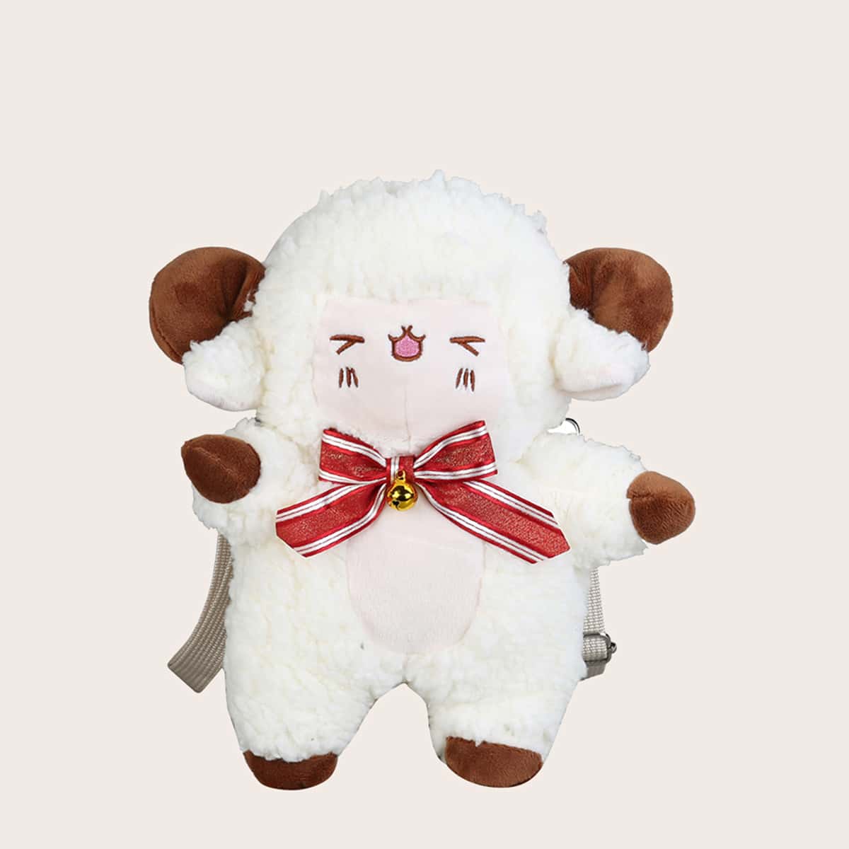 

Fluffy Cartoon Design Crossbody Bag, White