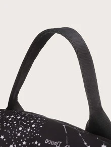 Niñas Mochila clásica con patrón de galaxia - Negro - Ver 3