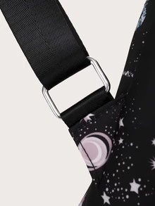 Niñas Mochila clásica con patrón de galaxia - Negro - Ver 5