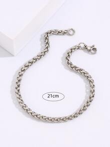 Pulsera de acero inoxidable - Plateado - Ver 3