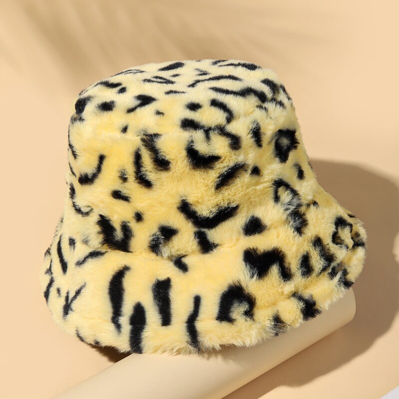 

Fluffy Graphic Bucket Hat, Yellow