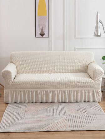 1入組彈力沙發套帶裙子易貼合沙髮沙發套耐用可水洗通用高彈性家具保護套