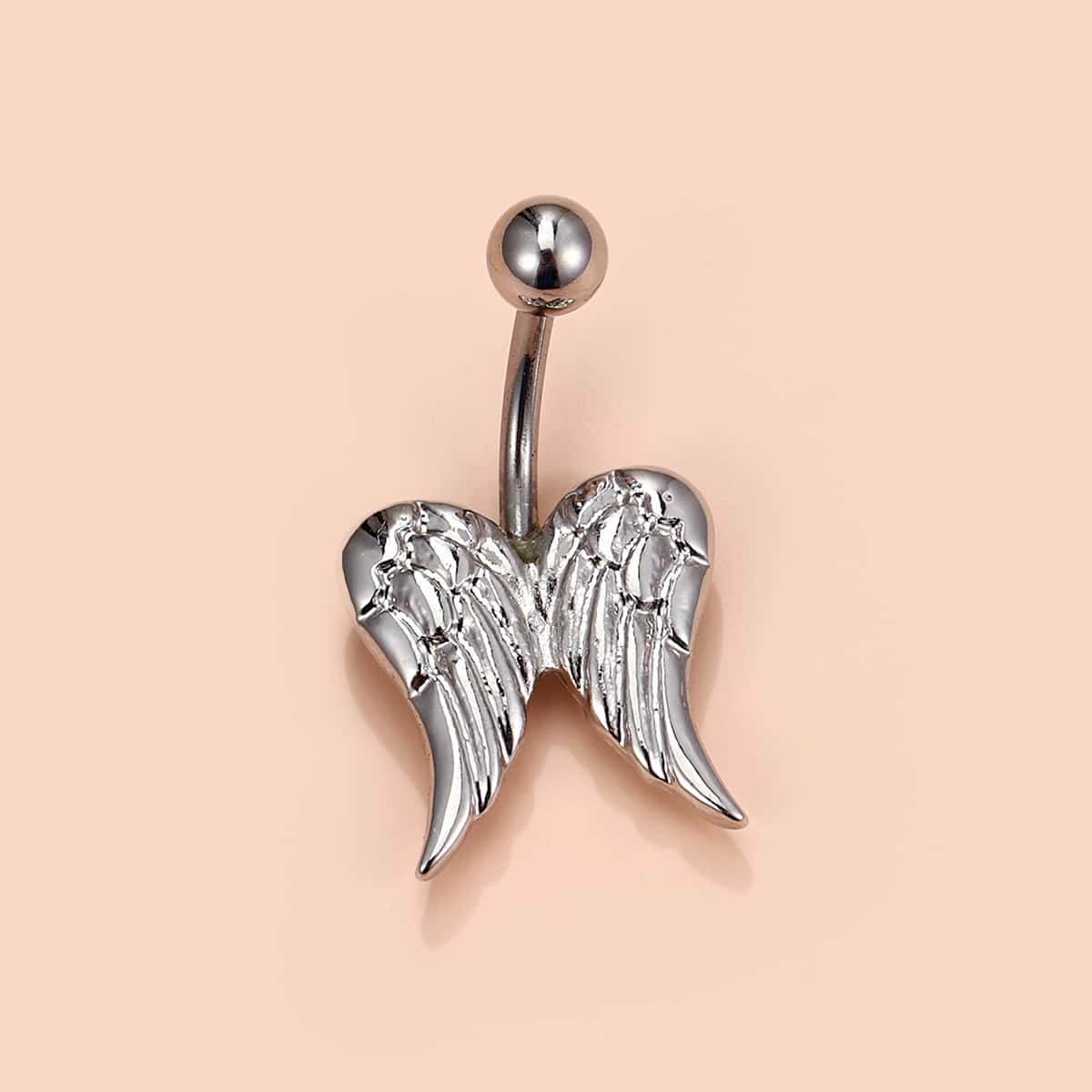 

Wing Decor Belly Ring, Silver