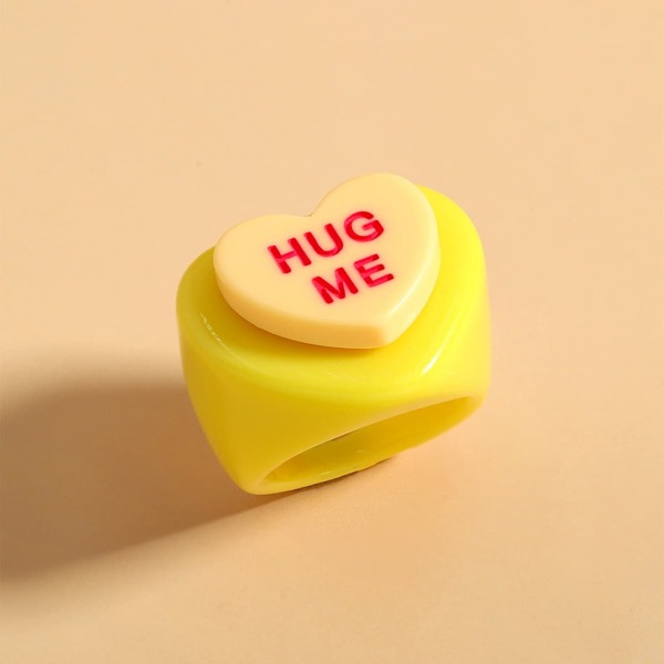 

Heart Decor Ring, Yellow