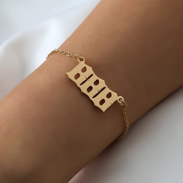 

Number Decor Bracelet, Gold