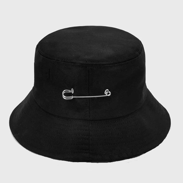 

Pin Decor Bucket Hat, Black
