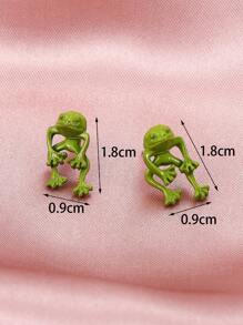 青蛙設計耳環 - 綠色 - 查看 4
