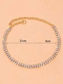 Vòng chân trang trí bằng Rhinestone - Vàng - Xem 2