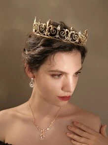 Rhinestone Decor Headband Boho - Gold - View 2