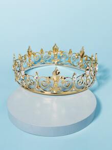 Rhinestone Decor Headband Boho - Gold - View 3