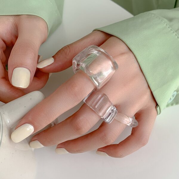 

3pcs Clear Resin Ring