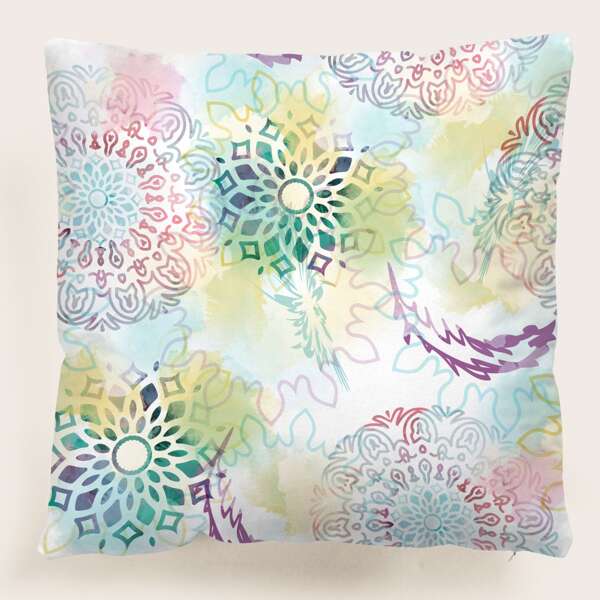 

Graphic Print Cushion Cover Without Filler, Multicolor