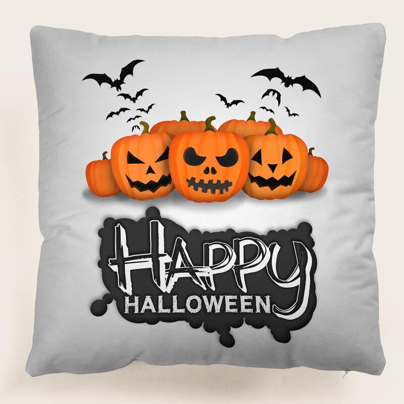 

1pc Halloween Pumpkin Print Cushion Cover Without Filler, Multicolor