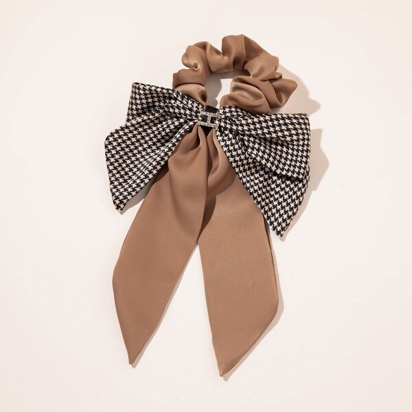 

Bow Decor Scarf Hair Tie, Coffee