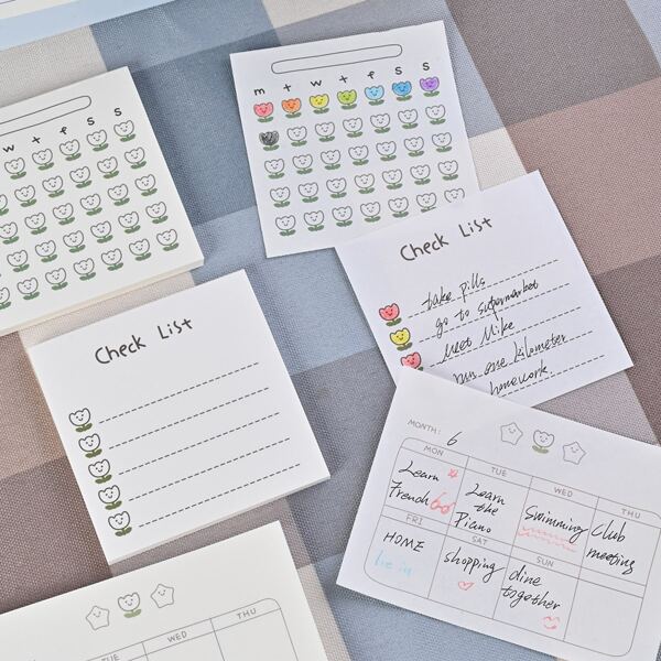 

1pc Random Memo Pad, Multicolor