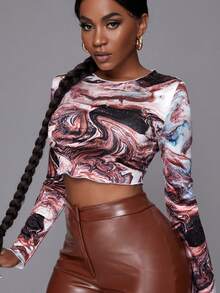 VaVaBold Áo thun Xù nhỏ Đá hoa Giải trí - Nhiều màu - Xem 5