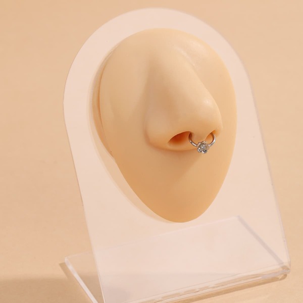 

Flower Detail Nose Ring, Silver