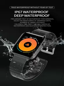 Pedometer Fitness Smart Watch - Black - View 6