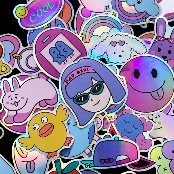 

20pcs Cartoon Graphic Random Sticker, Multicolor