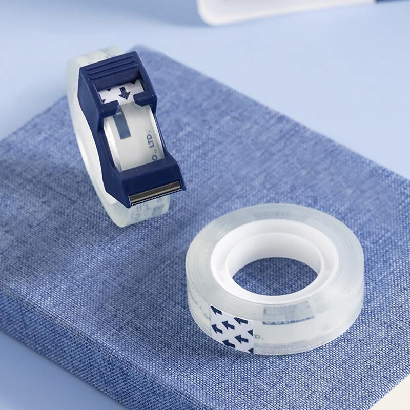 

2pcs Clear Tape & 1pc Tape Cutter Set, Multicolor