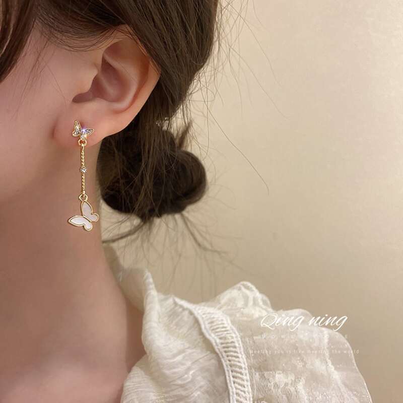 

Butterfly Decor Earrings, Gold