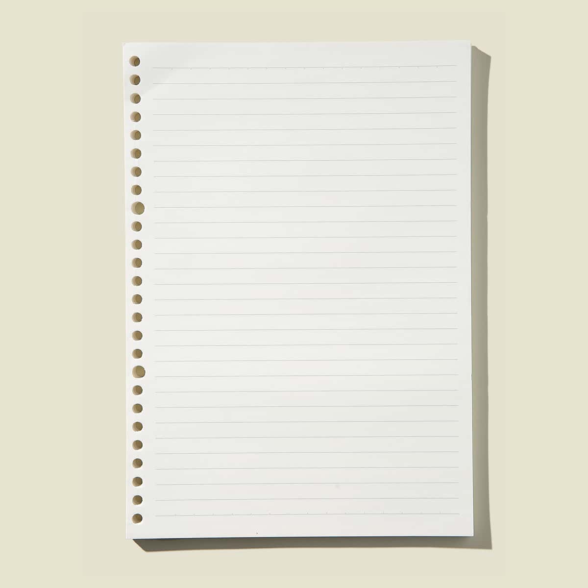 

1pc Loose-leaf Replacement Paper, White