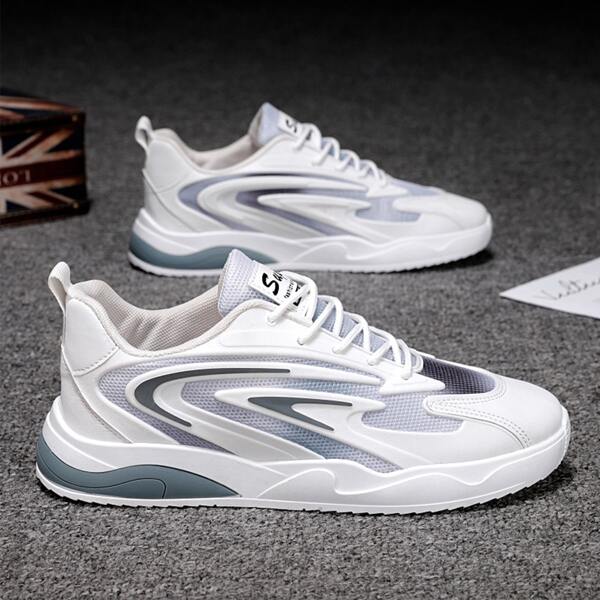 

Men Mesh Panel Sneakers, White